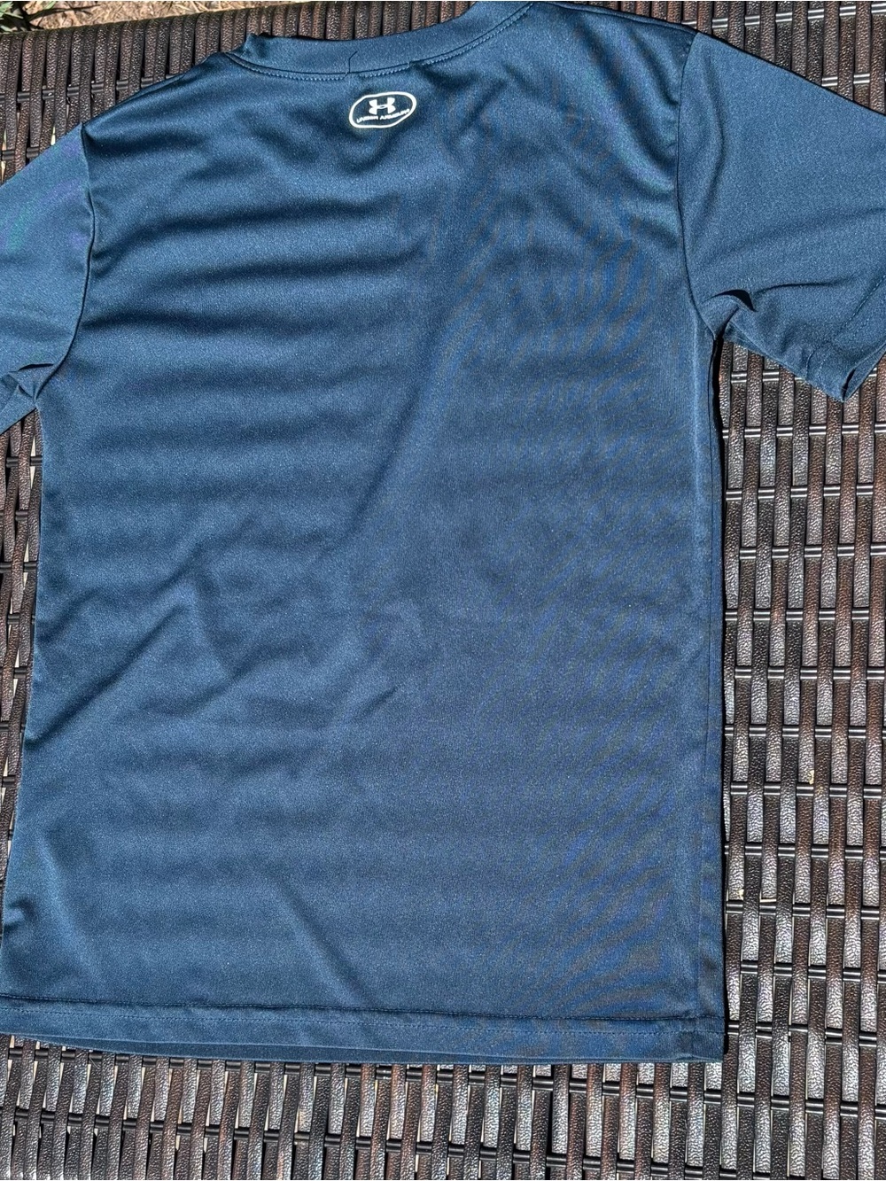 Under Armour Navy and Orange Performance Tee-Boys Size 7 - Picture 4 of 6